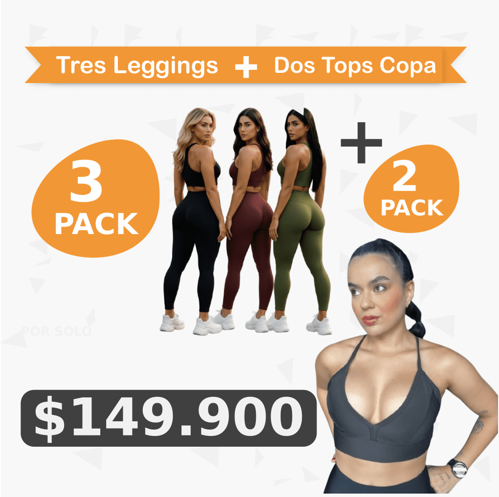 3 Leggings en Nylon + 2 Top